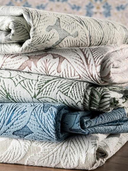 Clarke & Clarke Acanthus Weave Furnishing Fabric - view 2, Blush