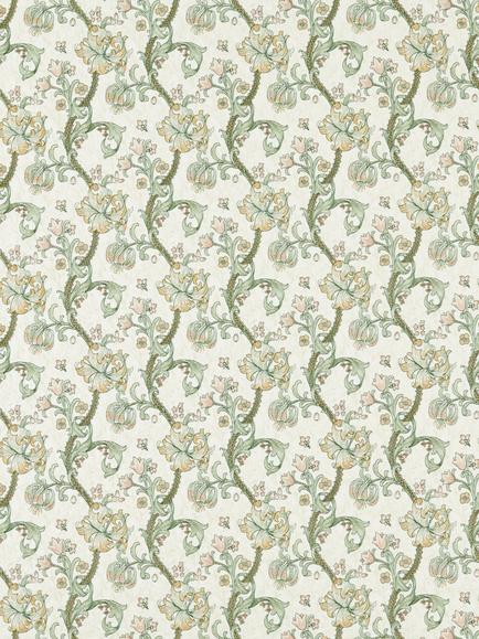 Clarke & Clarke Golden Lily Embroidered Furnishing Fabric, Linen/Blush