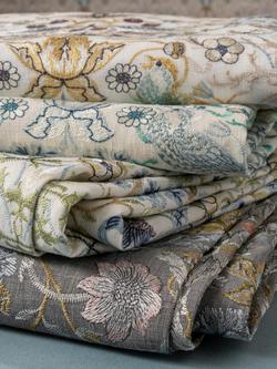 Clarke & Clarke Strawberry Thief Embroidery Furnishing Fabric - view 2, Slate/Blush