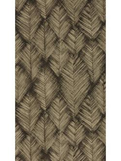 Clarke & Clarke Folius Wallpaper, Charcoal/Gilver