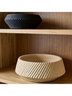 west elm Asher Ceramic Bowl, 37cm, Ivory, Natural