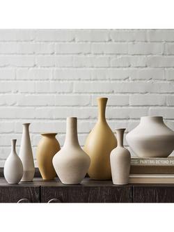 west elm Ceramic Tabletop Vase, H21cm, Neutral - view 2, Multi