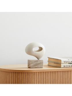 west elm Alba Arjuna Wood Sculpture, H20cm, Multi