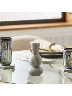 west elm Kali Marble Tapered Candle Holder, H17cm, Large, Multi