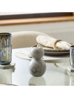 west elm Kali Marble Tapered Candle Holder, H13cm, Medium, Multi