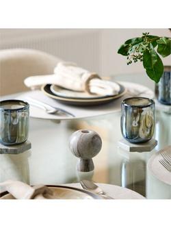 west elm Kali Marble Tapered Candle Holder, H9cm, Small, Multi