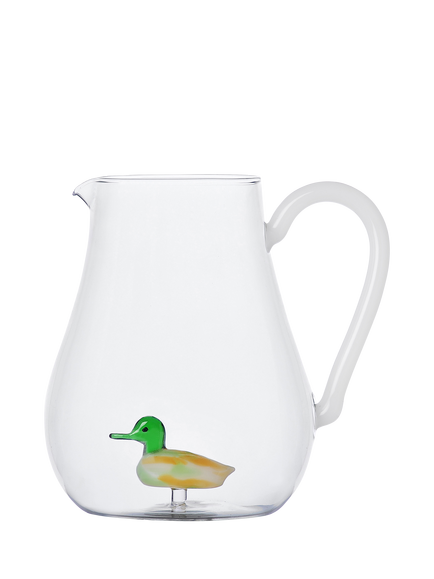 Ichendorf Milano Animal Farm Duck Small Glass Jug, 175ml, Clear/Multi, 