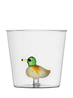 Ichendorf Milano Animal Farm Duck Glass Tumbler, 350ml, Clear/Green - view 2, Multi
