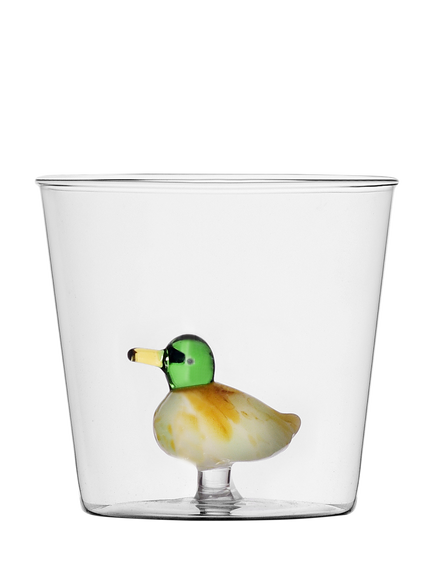 Ichendorf Milano Animal Farm Duck Glass Tumbler, 350ml, Clear/Green - view 2, Multi