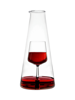 Ichendorf Milano Inbottiglia Wine Glass Decanter, 110ml, Clear/Red, 