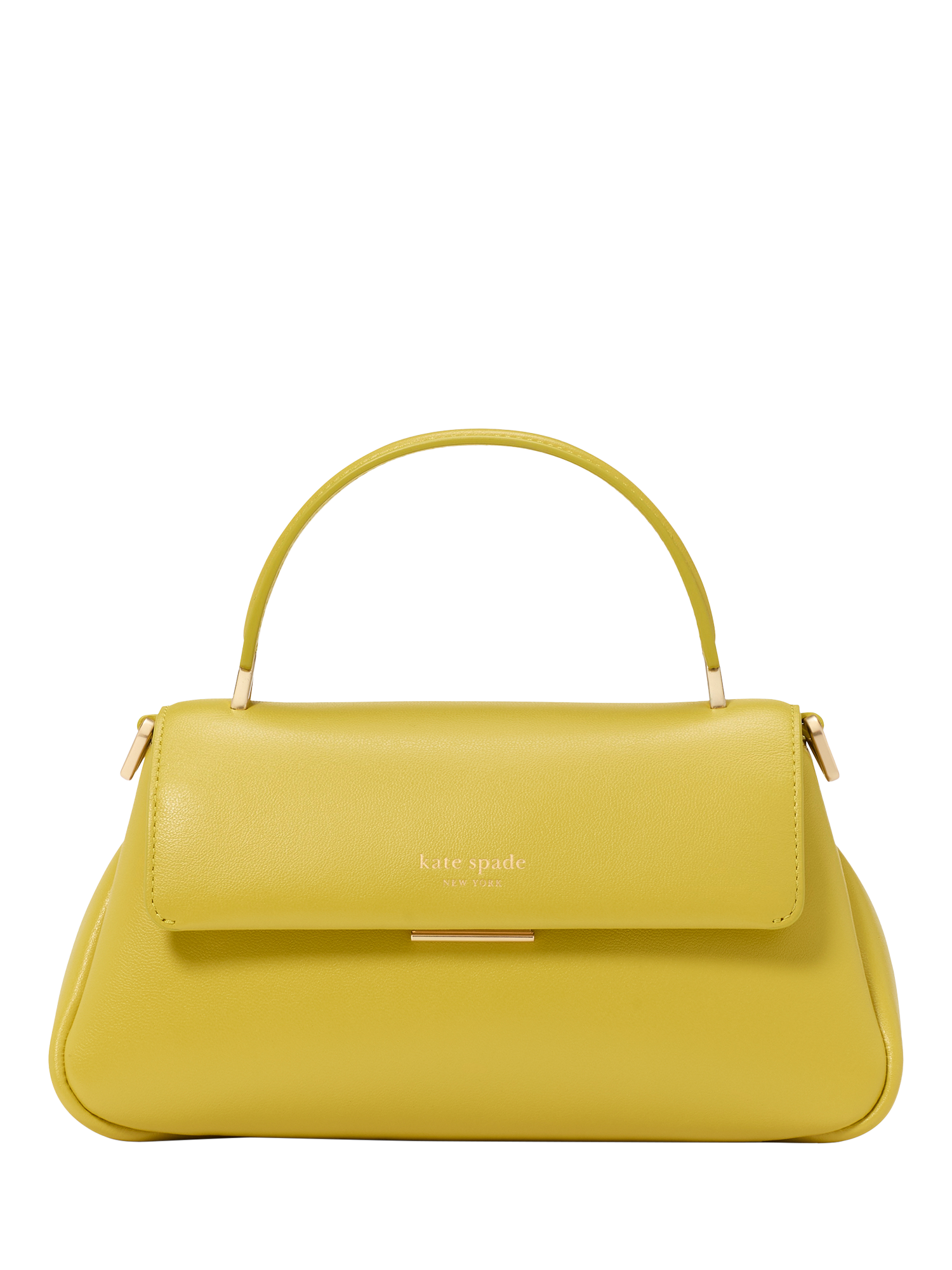 Product image 1 of 6, which shows kate spade new york Grace Fine Grain Leather Small Top Handle, Tigers Eye