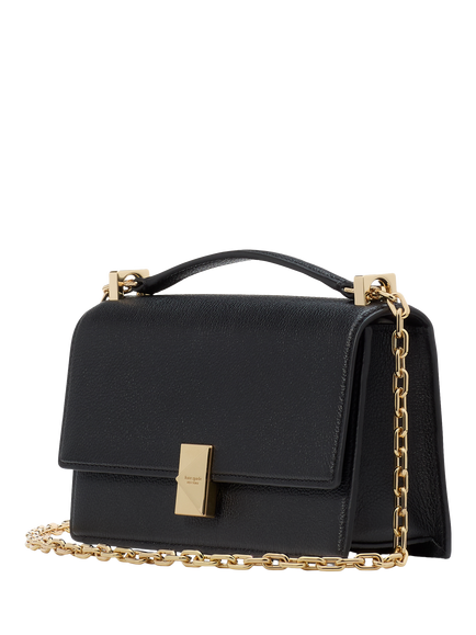 kate spade new york Deco Leather Mini Flapover Crossbody Bag - view 2, Black