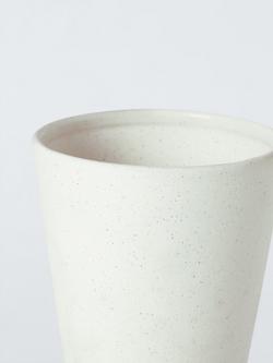 John Lewis Totum Ceramic Vase, H28cm, White - view 2, White