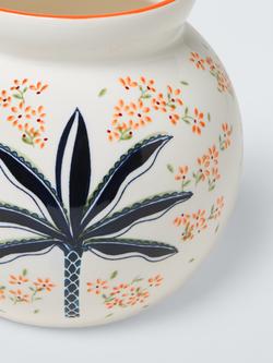 John Lewis Palm Tree Ceramic Urn Vase, H17.5cm, Multi - view 2, Multi