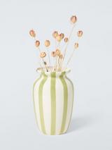 John Lewis Hand Painted Striped Stoneware Vase, H26.5cm