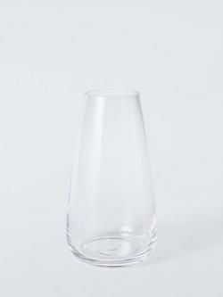John Lewis Cannon Glass Vase, H25cm, Clear, 