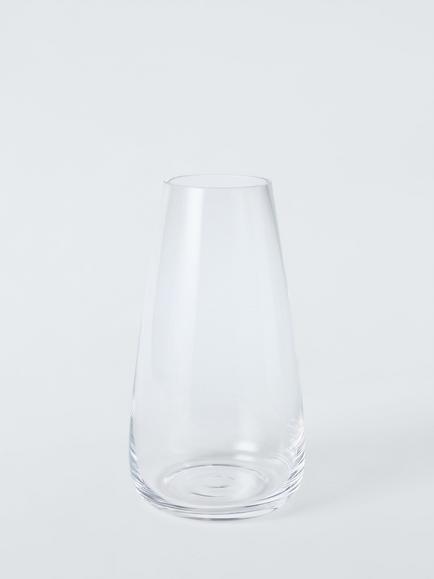 John Lewis Cannon Glass Vase, H25cm, Clear, 