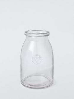 John Lewis Heart Jam Jar Vase, Clear, Clear