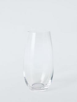 John Lewis Bullet Glass Vase, H27cm, Clear, 