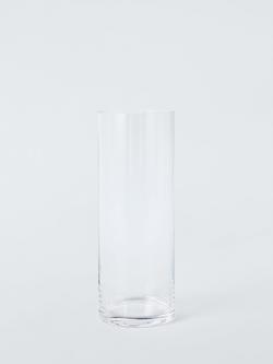 John Lewis Cylinder Vase, H27cm, Clear, 