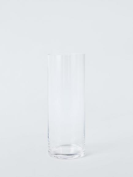 John Lewis Cylinder Vase, H27cm, Clear, 