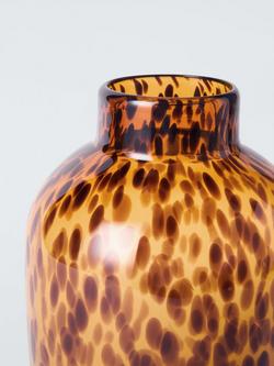 John Lewis Tall Confetti Glass Vase, H25cm, Brown - view 2, Brown