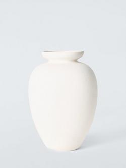 John Lewis Tall Ceramic Urn Vase, H27cm, Cream, 