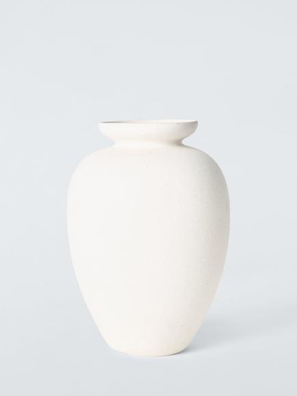 John Lewis Tall Ceramic Urn Vase, H27cm, Cream, 