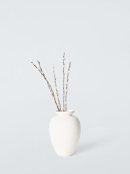John Lewis Tall Ceramic Urn Vase, H27cm, Cream - view 2, 