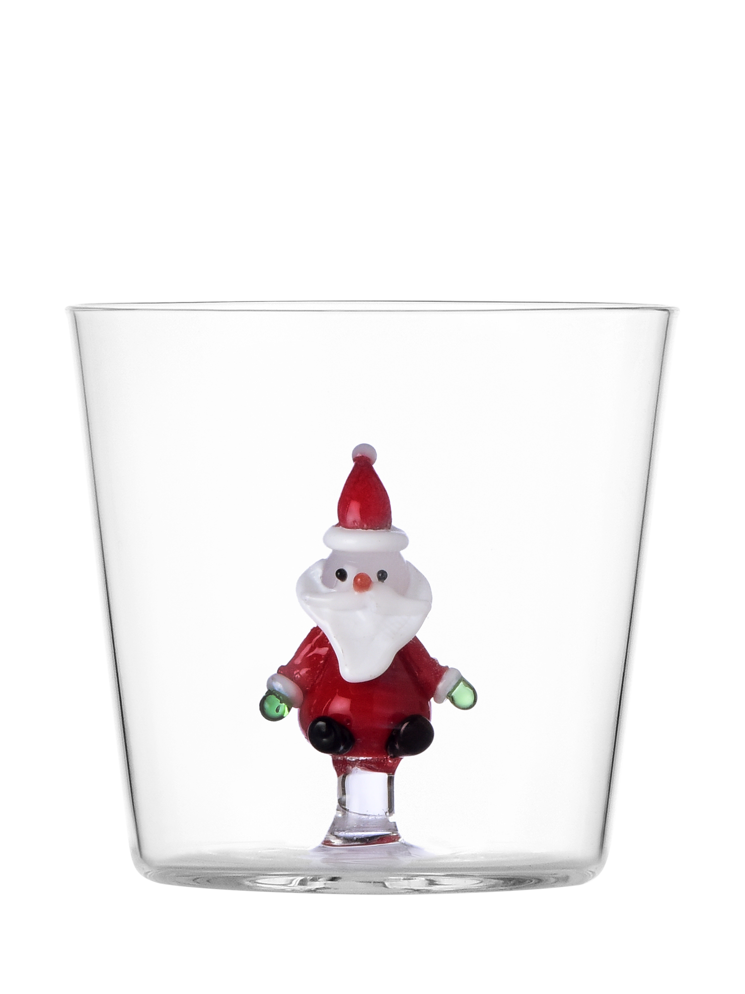 Ichendorf Milano Christmas Tales Santa Claus Glass Tumbler, 430ml, Clear/Red