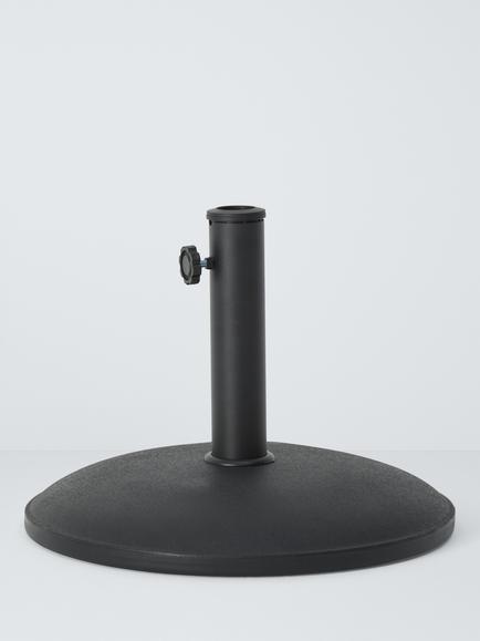 John Lewis Concrete Parasol Base Weight, 15kg, Black, Black