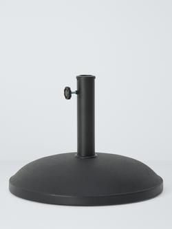 John Lewis Concrete Parasol Base Weight, 25kg, Black, Black