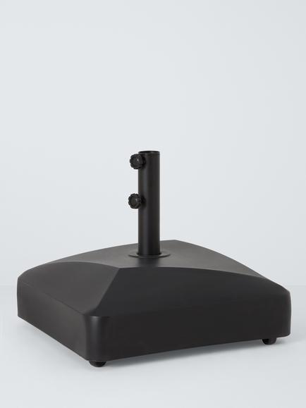 John Lewis Fillable 43kg Parasol Base Weight, Black, Grey