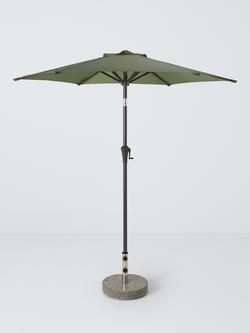 John Lewis Aluminium Wind-Up Parasol, 2.2m, Green
