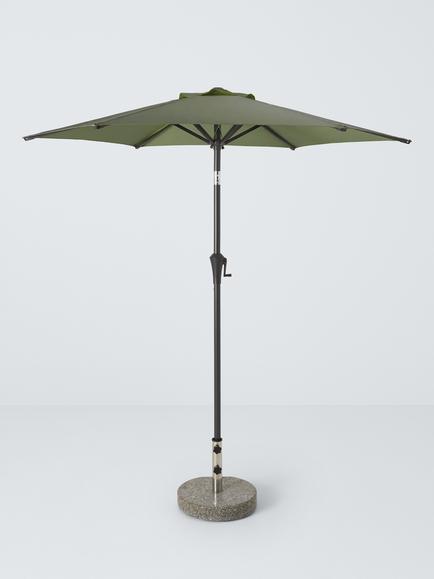 John Lewis Aluminium Wind-Up Parasol, 2.2m, Green