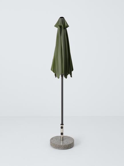 John Lewis Aluminium Wind-Up Parasol, 2.2m - view 2, Green