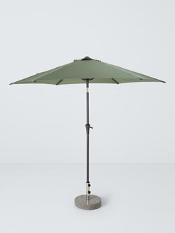 John Lewis Aluminium Wind-Up Parasol, 2.7m, Green