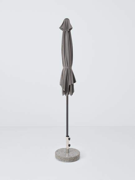 John Lewis Aluminium Wind-Up Parasol, 2.7m - view 2, Grey
