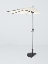 John Lewis Freestanding Balcony Parasol & Base Weight, 2.4 x 2.7m, Oyster