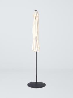 John Lewis Freestanding Balcony Parasol & Base Weight, 2.4 x 2.7m, Oyster - view 2, Oyster