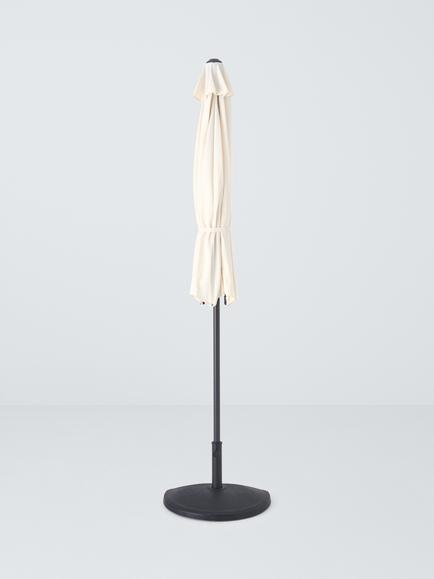 John Lewis Freestanding Balcony Parasol & Base Weight, 2.4 x 2.7m, Oyster - view 2, Oyster