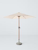 John Lewis Wood-Effect Wind-Up Parasol, 2.7m