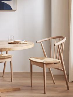 John Lewis Kinross II Dining Chair, Oak/Woven Seat - view 2, Oak