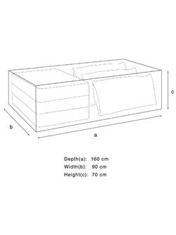 John Lewis Cushion Storage Bag, Large - view 2, Grey