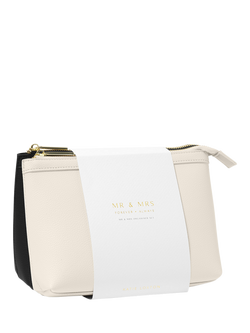 Katie Loxton Mr & Mrs Wash Bags, White