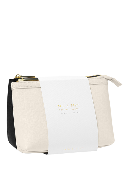 Katie Loxton Mr & Mrs Wash Bags, White