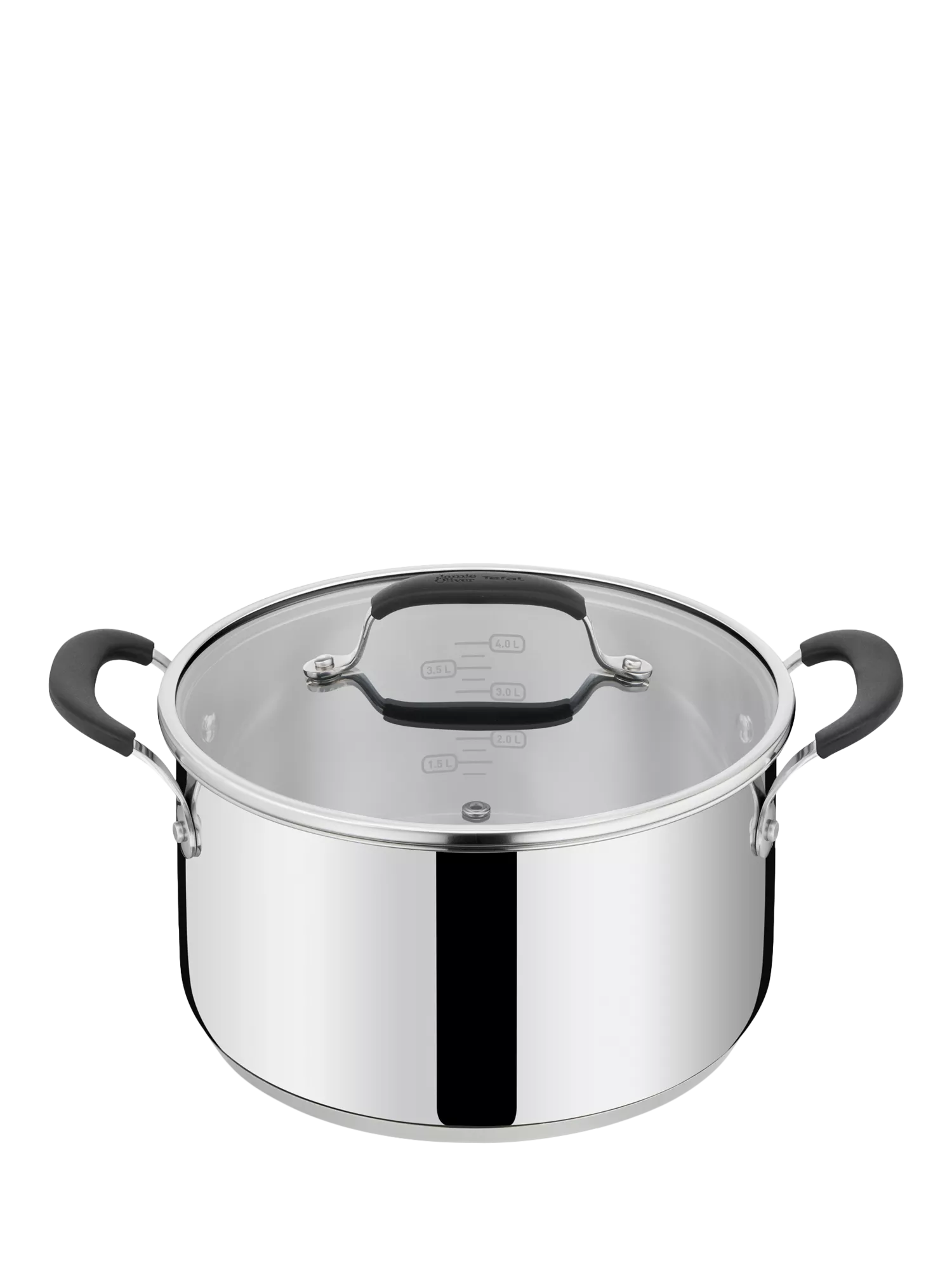 Jamie Oliver Home Cook Stainless Steel Casserole & Lid, 24cm