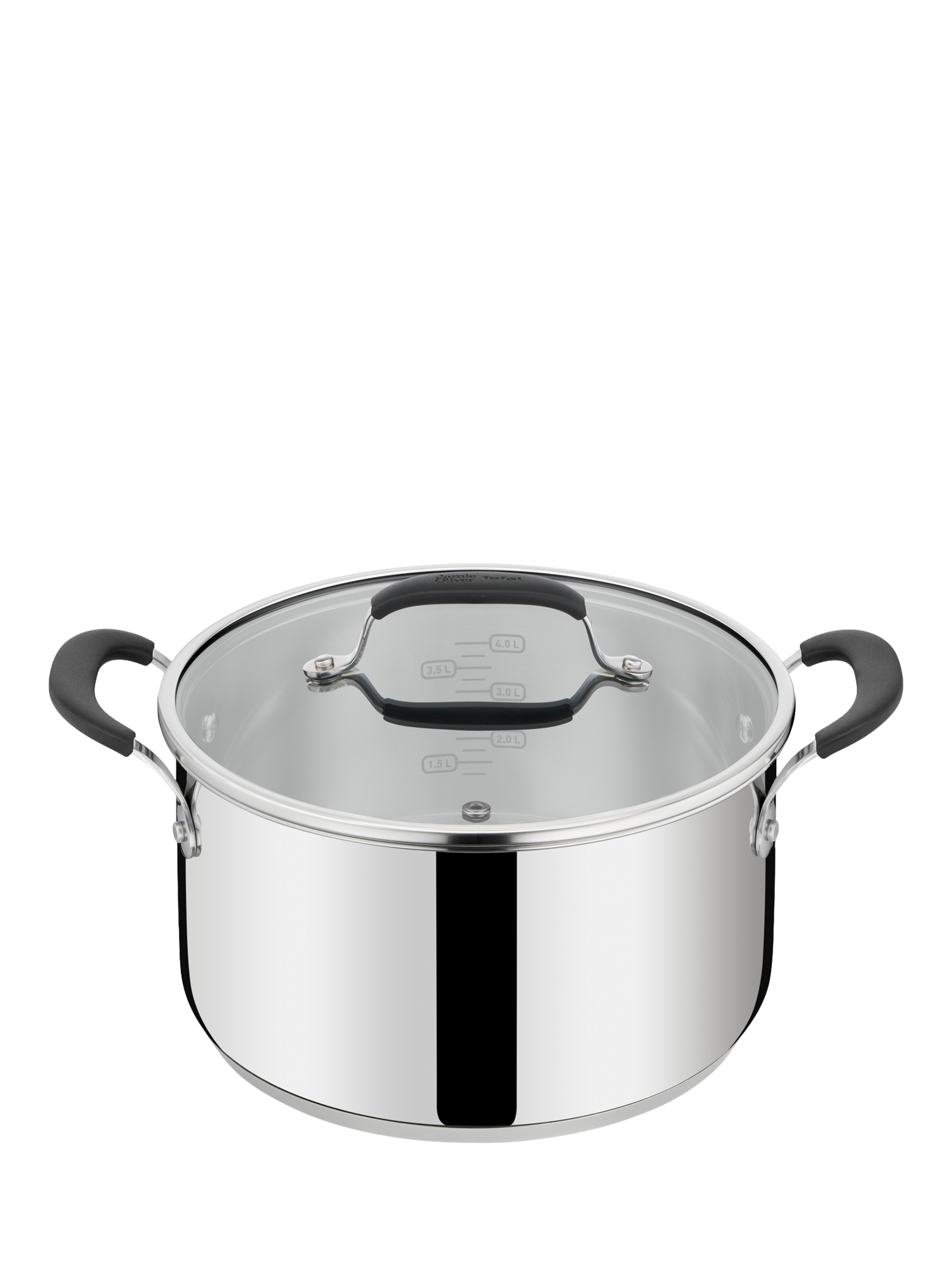 Jamie Oliver Home Cook Stainless Steel Casserole & Lid, 24cm