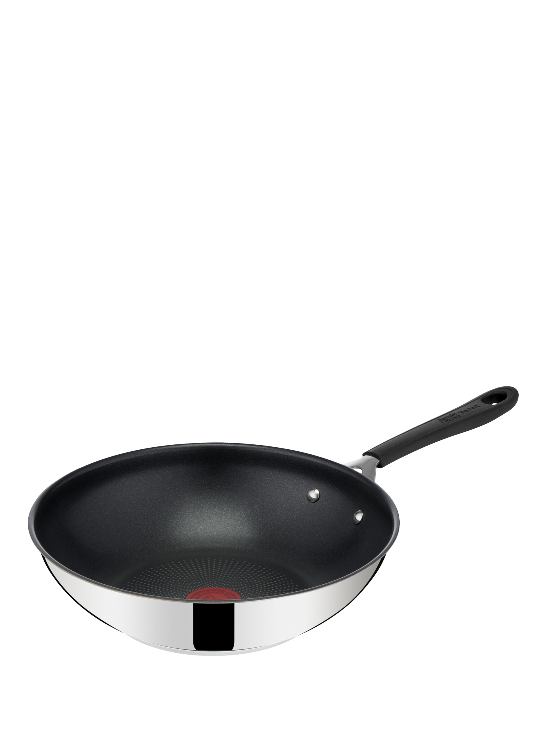 Jamie Oliver Home Cook Stainless Steel Non-Stick Wok, 28cm