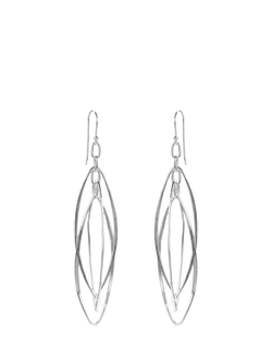 Nina B Chandlier Earrings, Silver, Silver